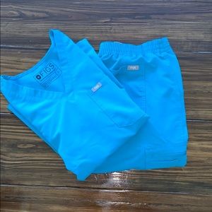 FIGS scrubs in TEAL